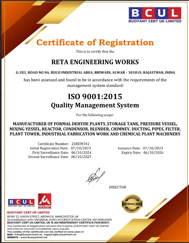 ISO 9001:2015 CERTIFICATE